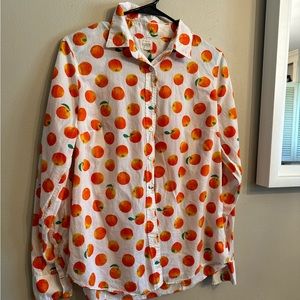 J. Crew Womens Oranges long sleeve button up sz S